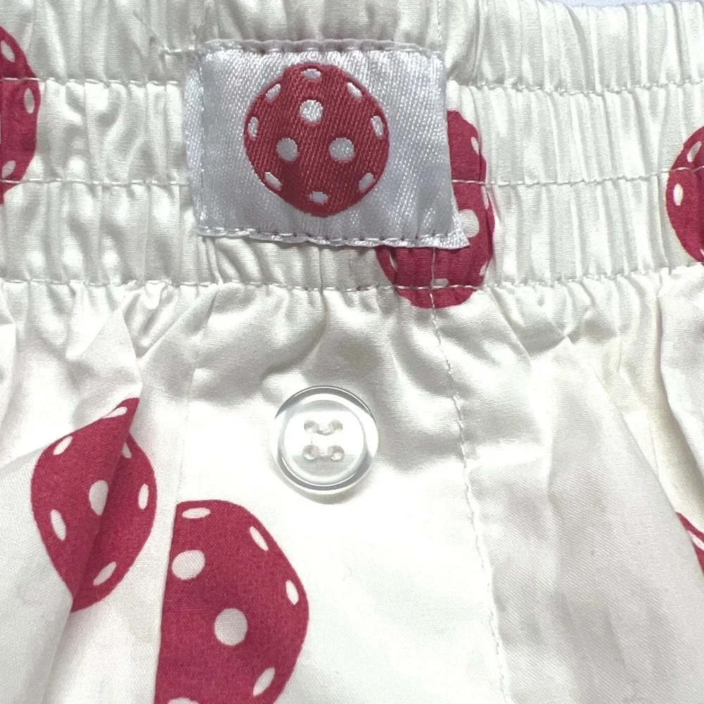 Happily Grey Pickleball Pajama Shorts Small Pink 100% Cotton‎ Lounge Sleep EUC